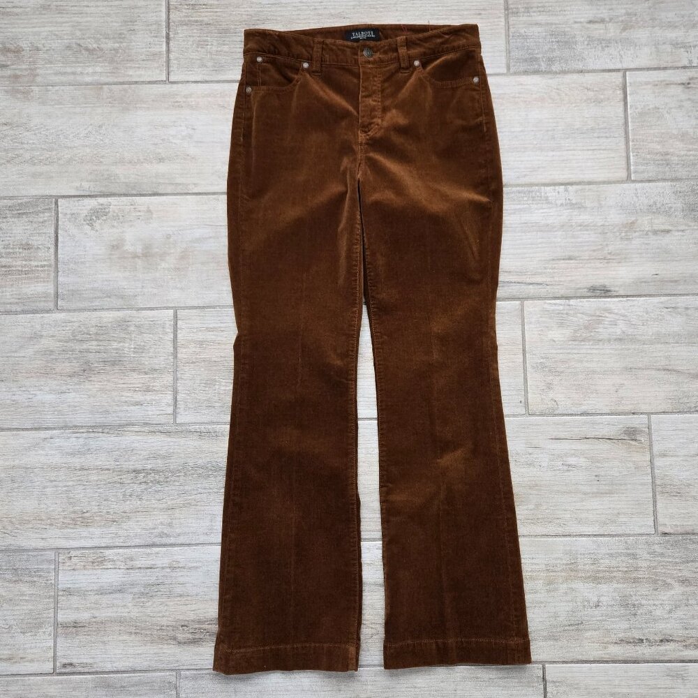 Talbots Lawless Corduroy Flare Jeans Women's Cinnamon Stretchy Five Pocket 6p